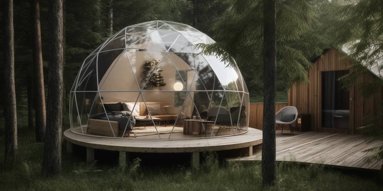 Glamping namiot sferyczny