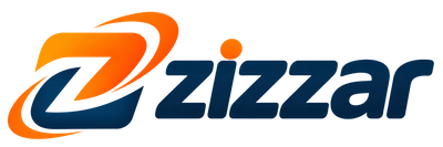 Logo zizzar z pomarańczowym znakiem z